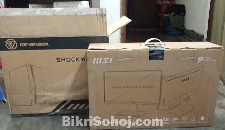 Monitor, Keyboard, Mouse, CPU, Sound Box and Cable Etc.